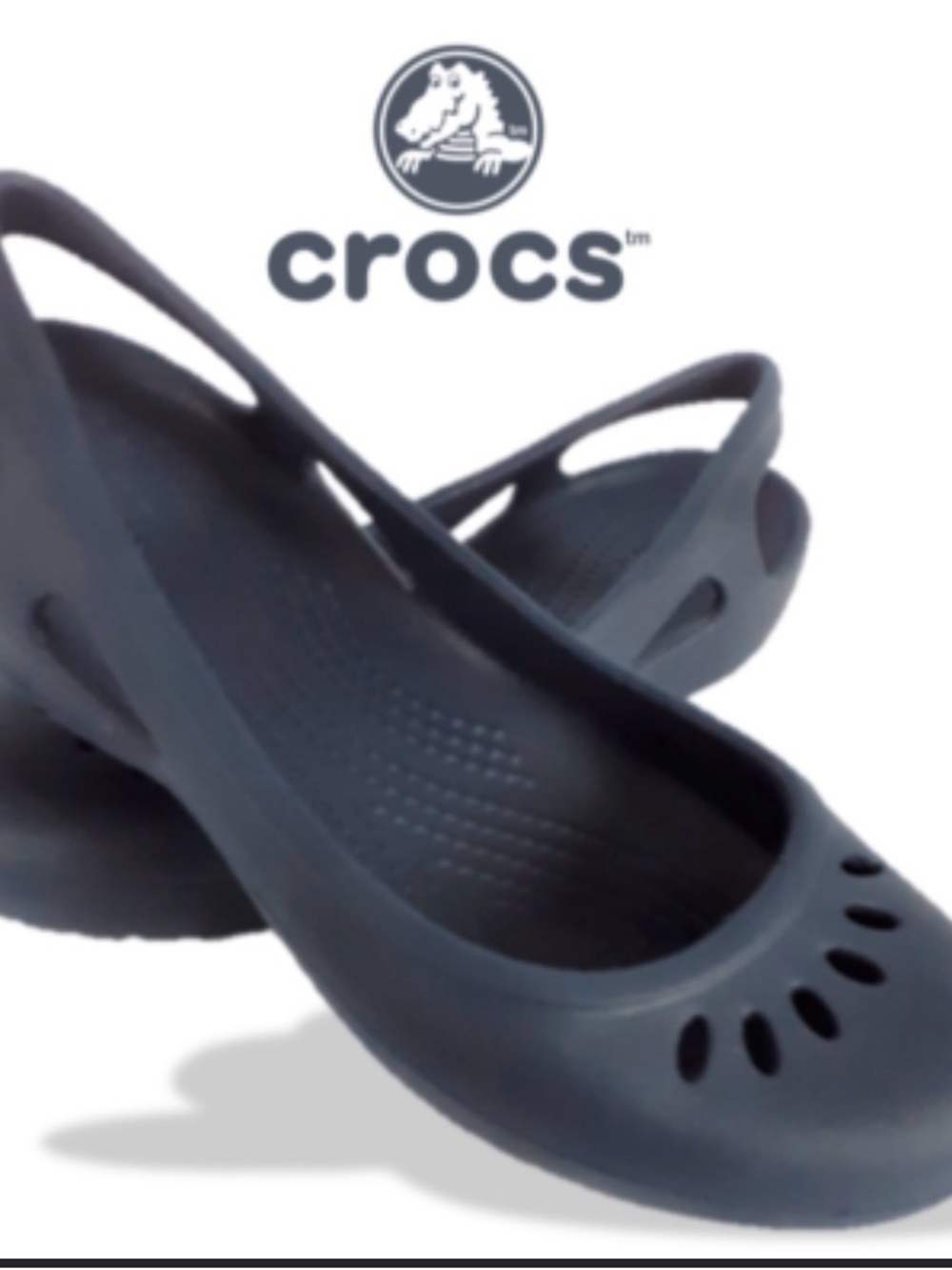 CROCS kids  Dark Blue Slip-On Ballet Flats